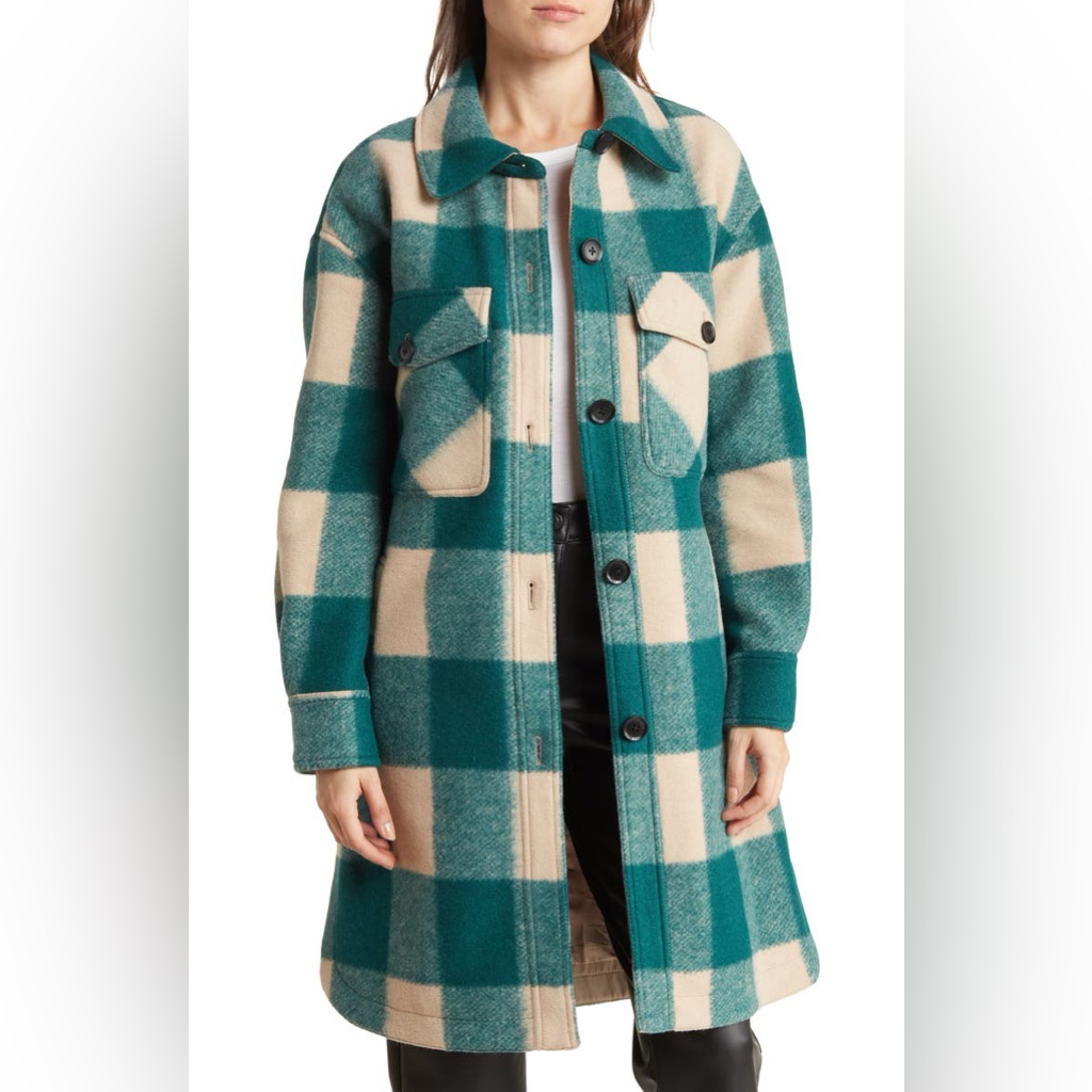 Women's Buffalo Plaid Shacket Coat